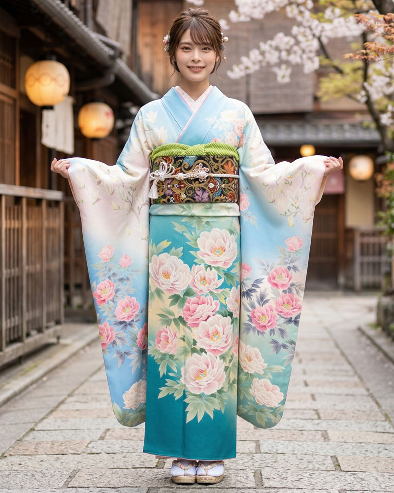 生成例：成人式・振袖モデル写真（実例）